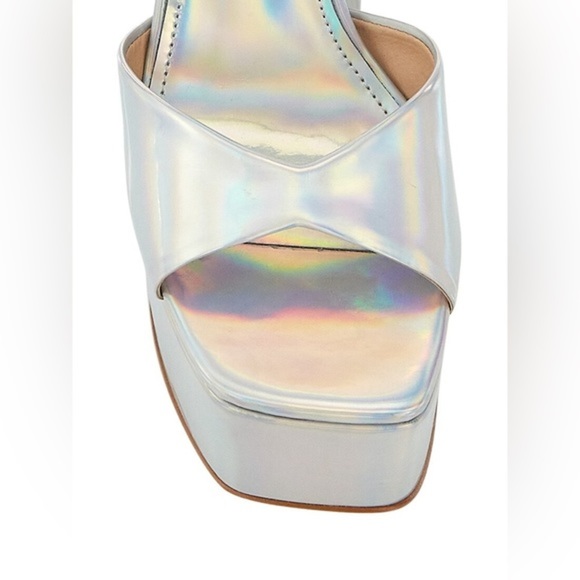 ‼️New Schutz Aryia Metallic Platform Sandals 170.00 - Picture 2 of 16
